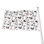 Chicken Ink Painting Pattern Print Flag