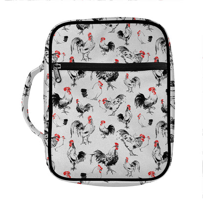 Chicken Ink Painting Pattern Print Front Pocket Bible Bag