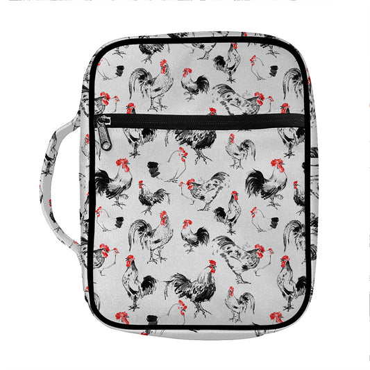 Chicken Ink Painting Pattern Print Front Pocket Bible Bag