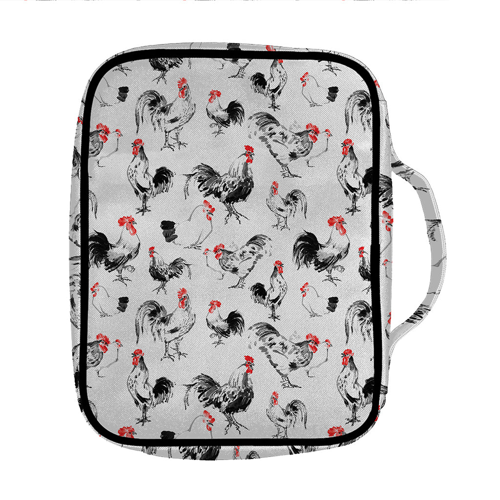 Chicken Ink Painting Pattern Print Front Pocket Bible Bag