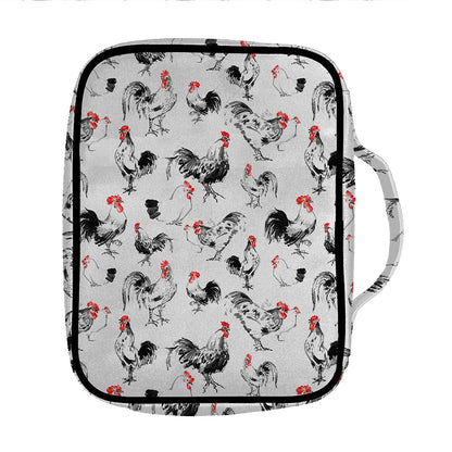 Chicken Ink Painting Pattern Print Front Pocket Bible Bag