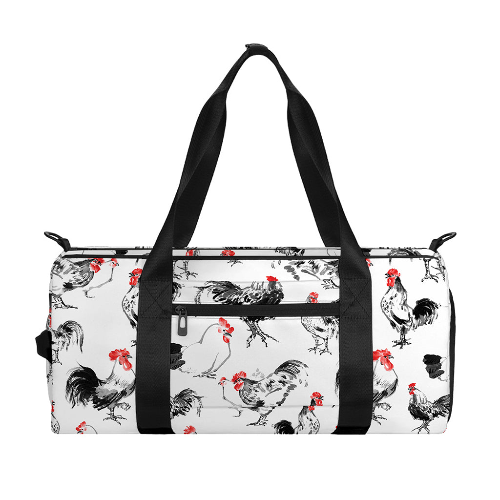 Chicken Ink Painting Pattern Print Gym Bag