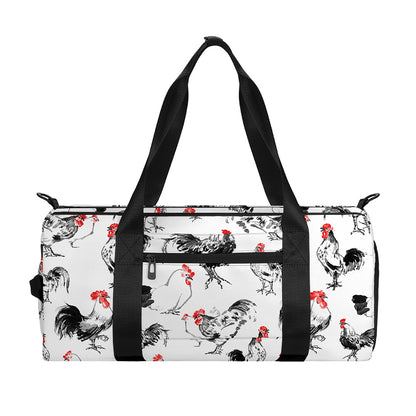 Chicken Ink Painting Pattern Print Gym Bag