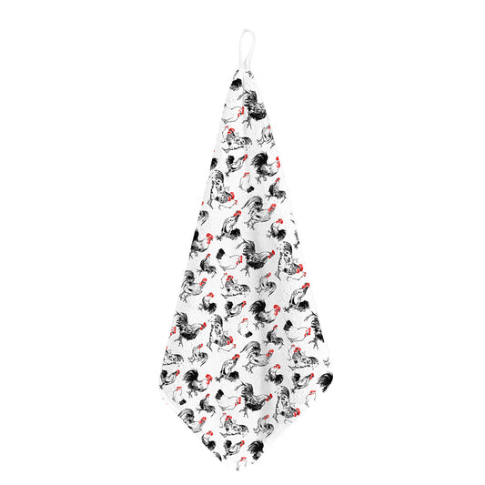 Chicken Ink Painting Pattern Print Hand Towel