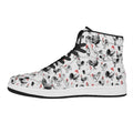 Chicken Ink Painting Pattern Print High Top Leather Sneakers