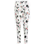 Chicken Ink Painting Pattern Print High-Waisted Pocket Leggings