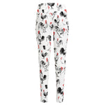 Chicken Ink Painting Pattern Print High-Waisted Pocket Leggings