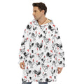 Chicken Ink Painting Pattern Print Hoodie Blanket