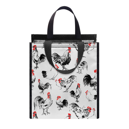 Chicken Ink Painting Pattern Print Insulated Lunch Tote
