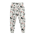 Chicken Ink Painting Pattern Print Jogger Pants