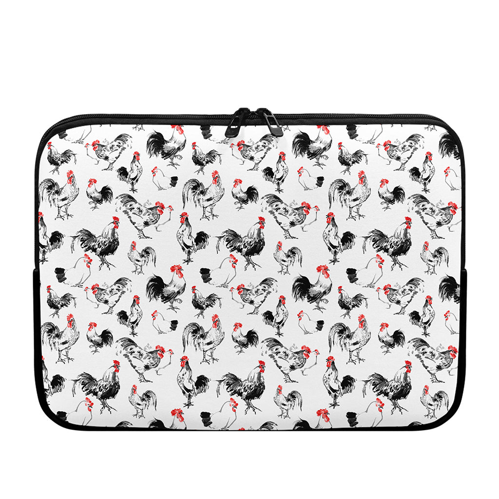 Chicken Ink Painting Pattern Print Laptop Sleeve