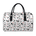 Chicken Ink Painting Pattern Print Leather Duffel Bag
