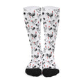 Chicken Ink Painting Pattern Print Long Socks