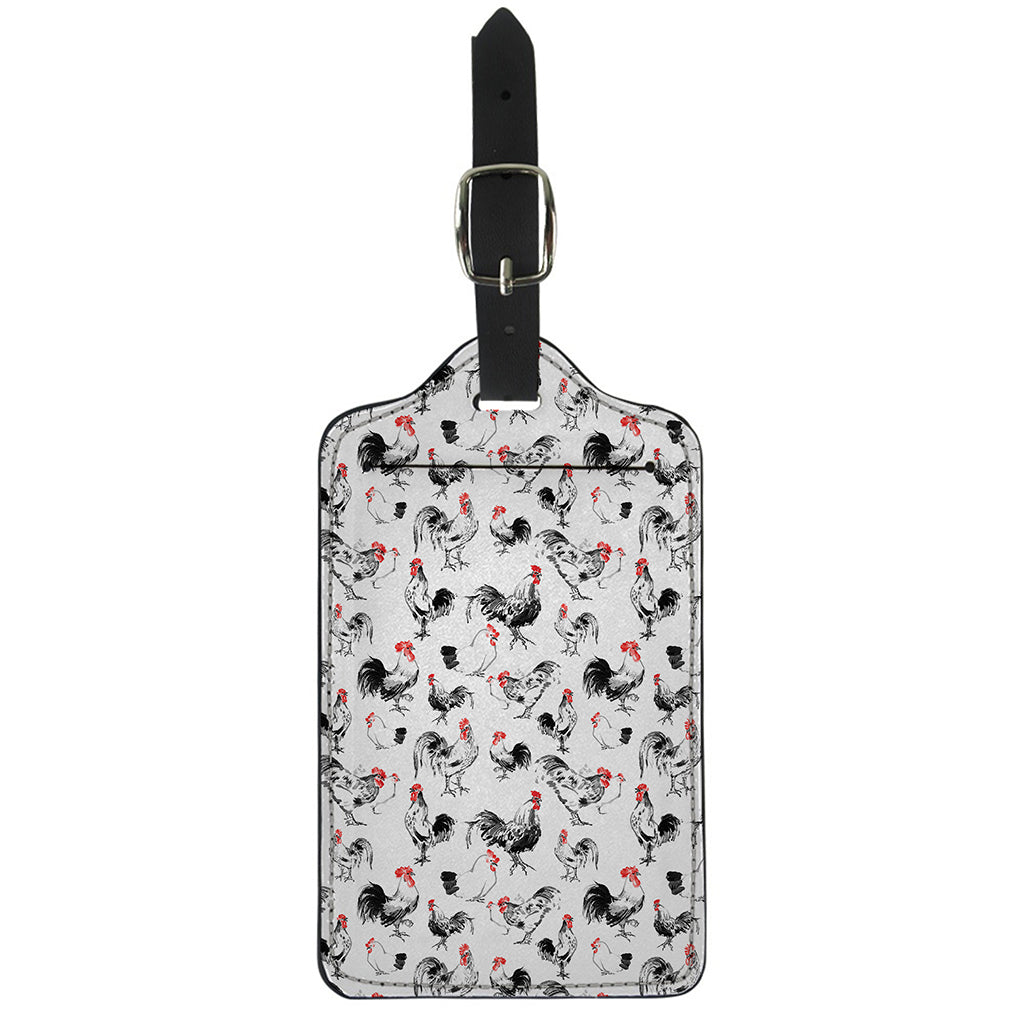 Chicken Ink Painting Pattern Print Luggage Tag