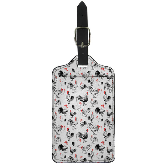 Chicken Ink Painting Pattern Print Luggage Tag