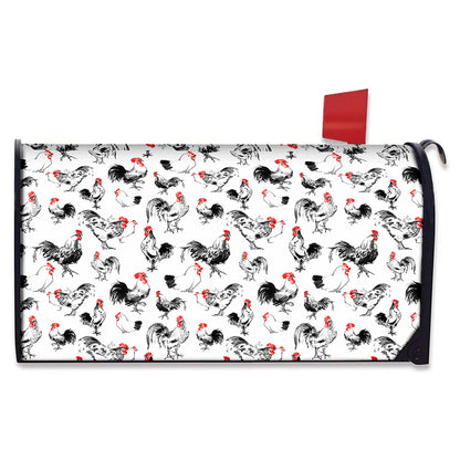 Chicken Ink Painting Pattern Print Mailbox Cover