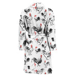 Chicken Ink Painting Pattern Print Men's Bathrobe