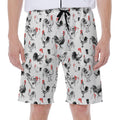 Chicken Ink Painting Pattern Print Men's Beach Shorts