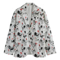 Chicken Ink Painting Pattern Print Men's Blazer