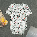 Chicken Ink Painting Pattern Print Men's Bodysuit