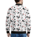 Chicken Ink Painting Pattern Print Men's Bomber Jacket