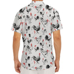 Chicken Ink Painting Pattern Print Men's Deep V-Neck Shirt