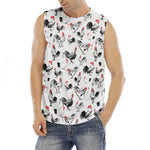 Chicken Ink Painting Pattern Print Men's Fitness Tank Top