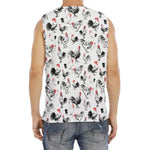 Chicken Ink Painting Pattern Print Men's Fitness Tank Top