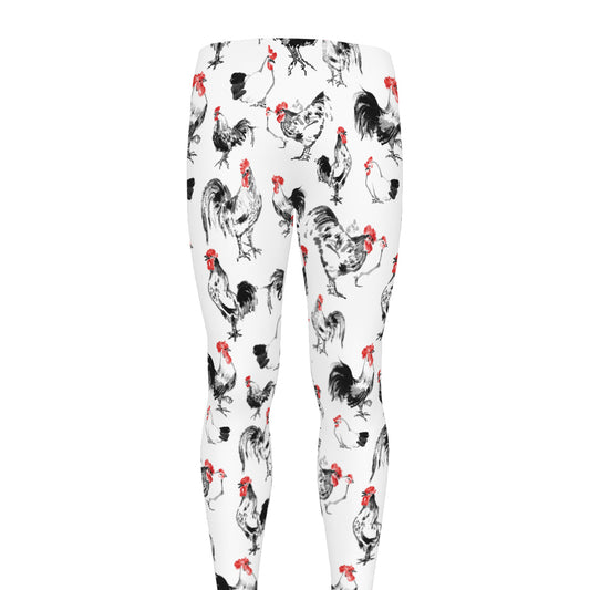 Chicken Ink Painting Pattern Print Men's leggings