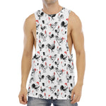 Chicken Ink Painting Pattern Print Men's Muscle Tank Top