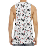 Chicken Ink Painting Pattern Print Men's Muscle Tank Top