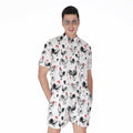 Chicken Ink Painting Pattern Print Men's Romper