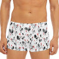 Chicken Ink Painting Pattern Print Men's Short Boxer Briefs