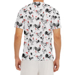 Chicken Ink Painting Pattern Print Men's Short Sleeve Rash Guard