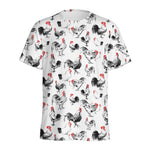 Chicken Ink Painting Pattern Print Men's Sports T-Shirt
