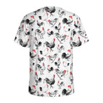 Chicken Ink Painting Pattern Print Men's Sports T-Shirt