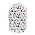 Chicken Ink Painting Pattern Print Mesh Laundry Hamper