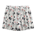 Chicken Ink Painting Pattern Print Mesh Shorts