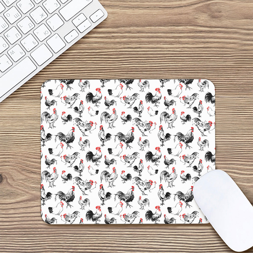 Chicken Ink Painting Pattern Print Mouse Pad