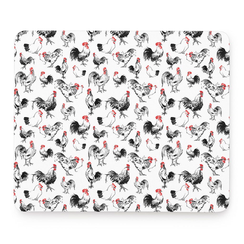 Chicken Ink Painting Pattern Print Mouse Pad
