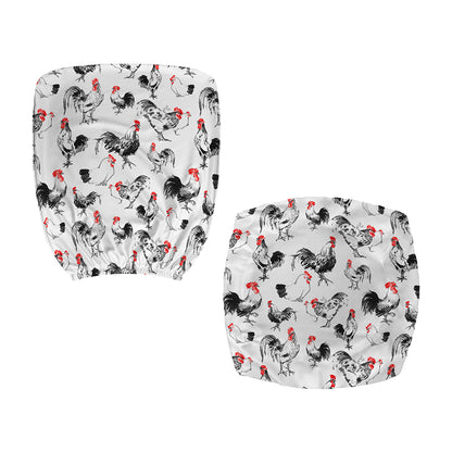 Chicken Ink Painting Pattern Print Office Chair Cover