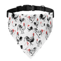 Chicken Ink Painting Pattern Print Over The Collar Dog Bandana