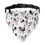 Chicken Ink Painting Pattern Print Over The Collar Dog Bandana