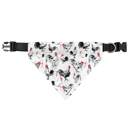 Chicken Ink Painting Pattern Print Over The Collar Dog Bandana