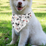 Chicken Ink Painting Pattern Print Over The Collar Dog Bandana