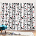 Chicken Ink Painting Pattern Print Pencil Pleat Curtains