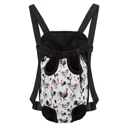 Chicken Ink Painting Pattern Print Pet Carrier Backpack