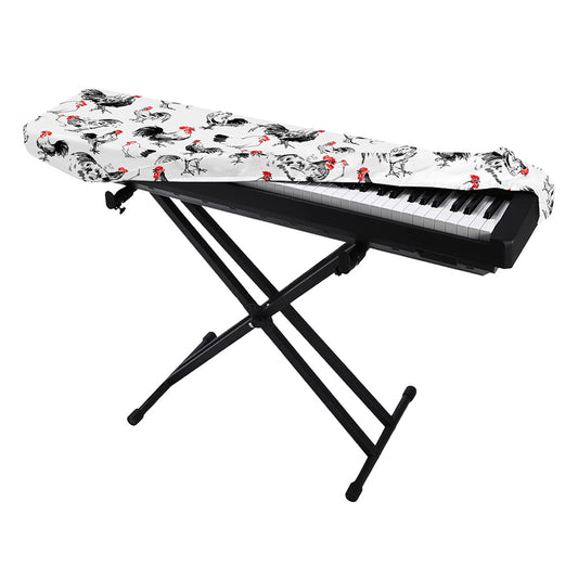 Chicken Ink Painting Pattern Print Piano Keyboard Cover