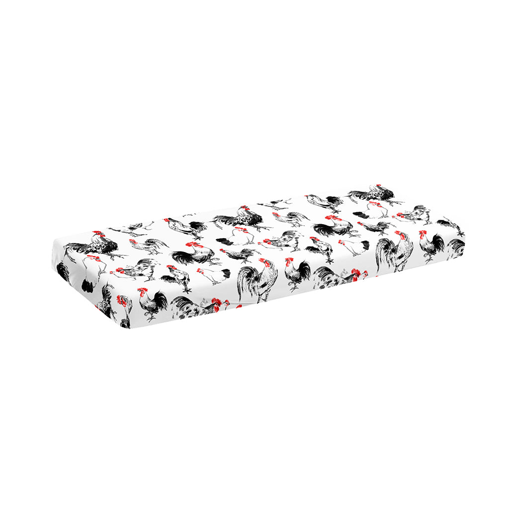 Chicken Ink Painting Pattern Print Piano Keyboard Cover