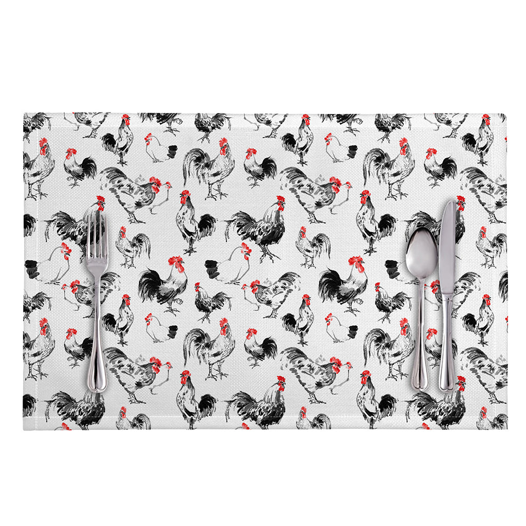 Chicken Ink Painting Pattern Print Placemat